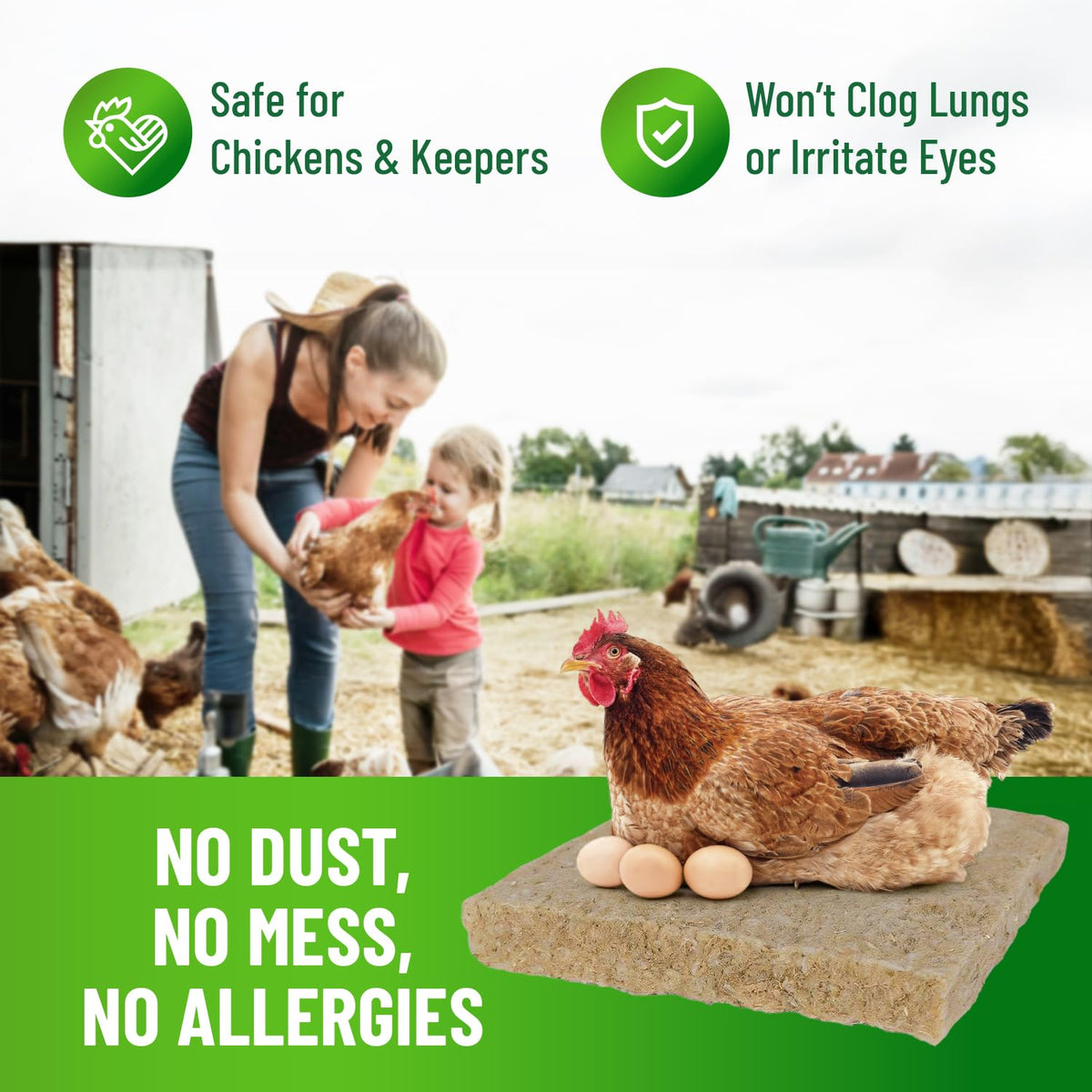 Small Pet Select hemp nest liners simplify coop cleanup by swapping out soiled pads.