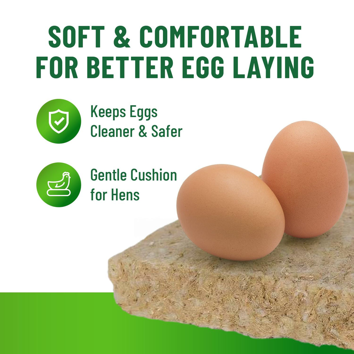 Small Pet Select eco-friendly hemp liner supports clean coops with natural, biodegradable nesting box liners.