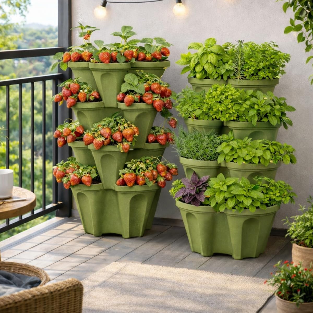 Smart Spring heavy-duty strawberry planter withstands outdoor use season after season.