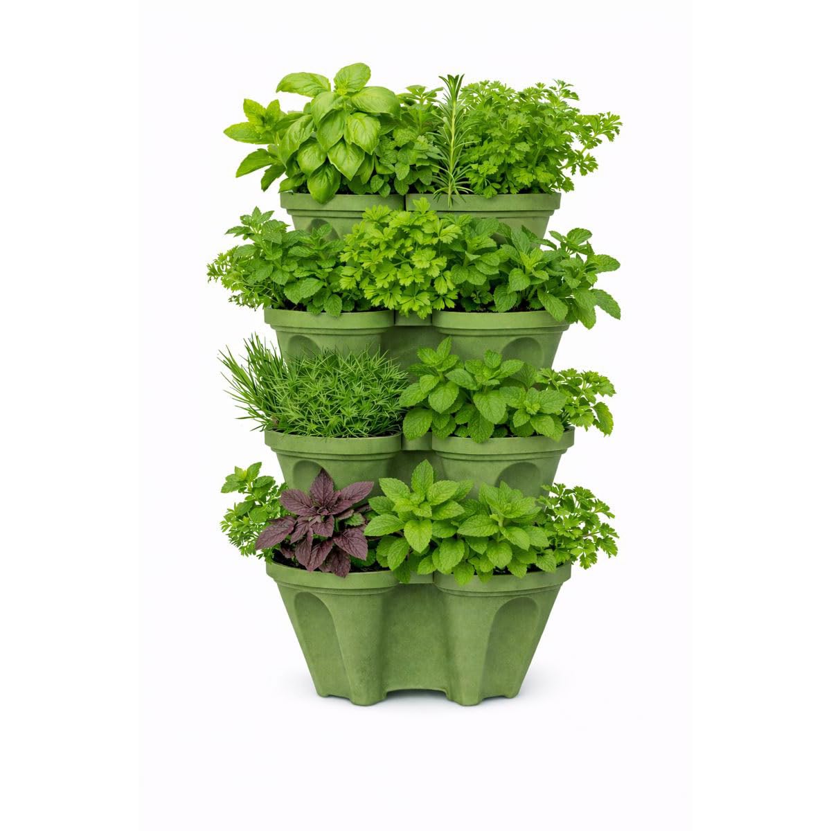 Smart Spring large vertical planter tower showcases four tiers for high-yield gardening.