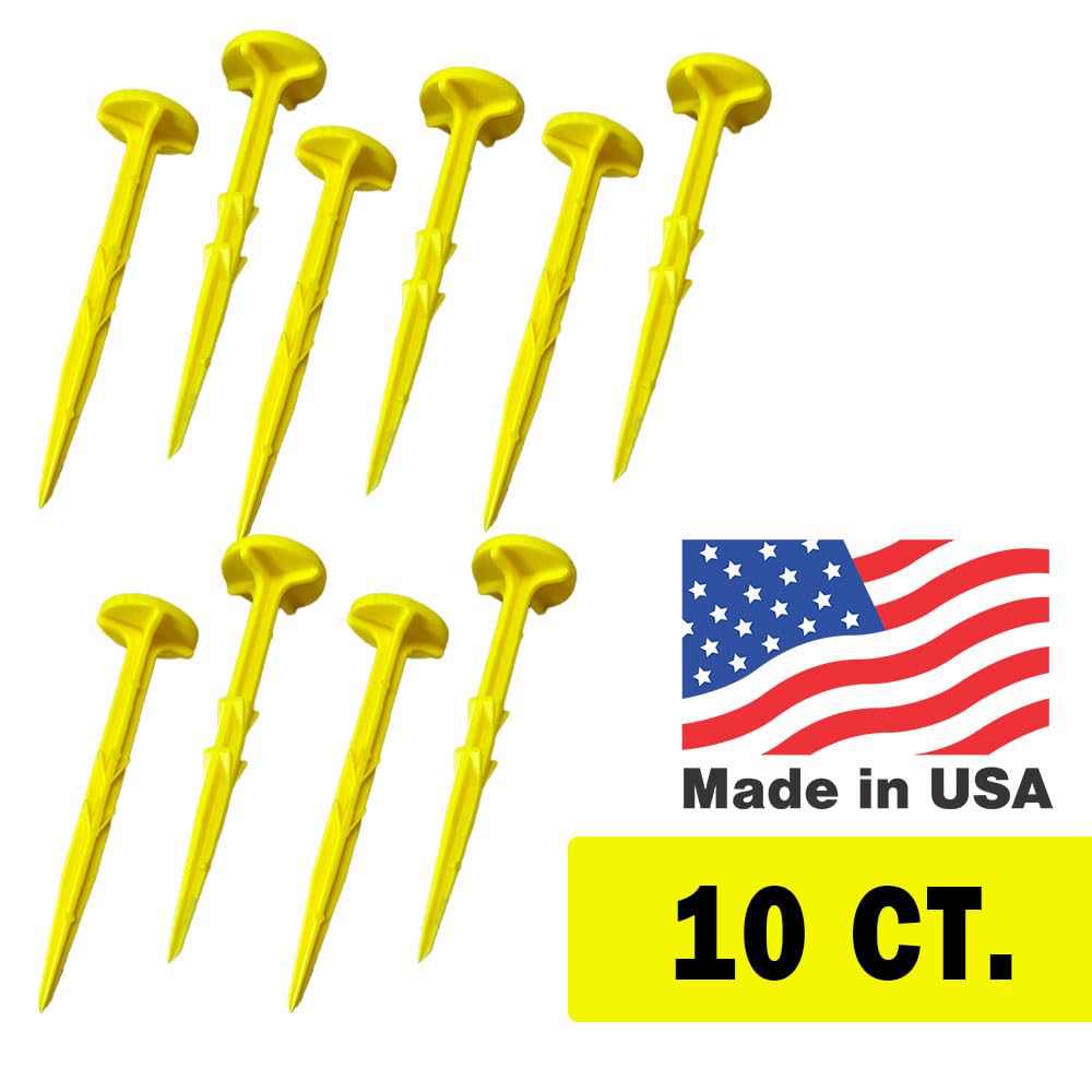 Smart Spring mowing-friendly survey markers help locate corners for fences.