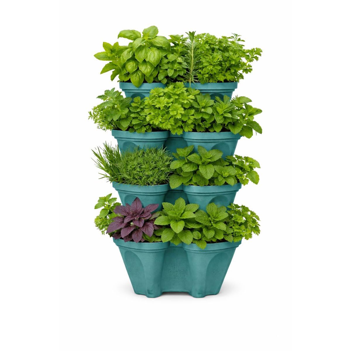 Smart Spring vertical planters for indoor and outdoor gardening in mineral teal