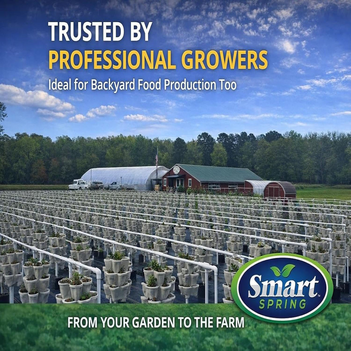 Smart Spring top-down watering system distributes moisture across levels.