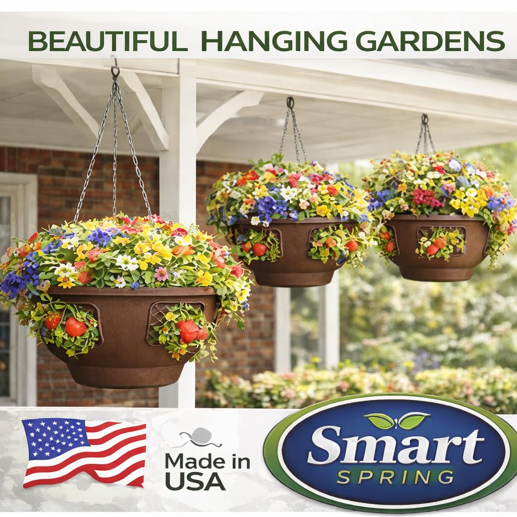 Smart Spring Ultimate Hanging Baskets side-planting ports demonstrate expanded plant capacity.