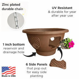 Smart Spring Ultimate Hanging Baskets tomato growth in side-port design supports space-saving cultivation.