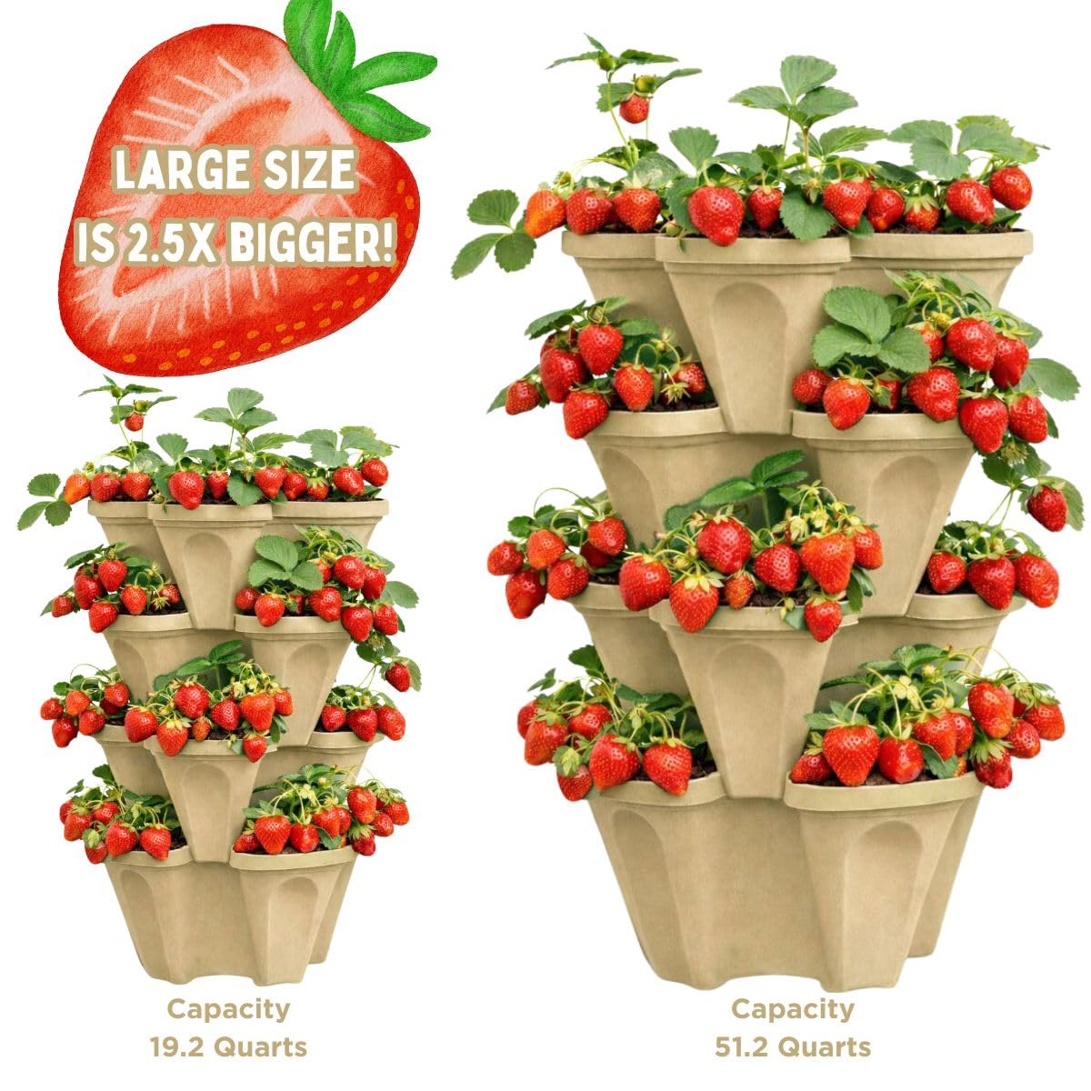 Smart Spring vertical planter tower durable materials image showcases heavy-duty construction for outdoor use