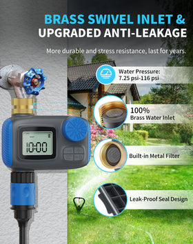 Smartale sprinkler timer with programmable dial for flexible scheduling.