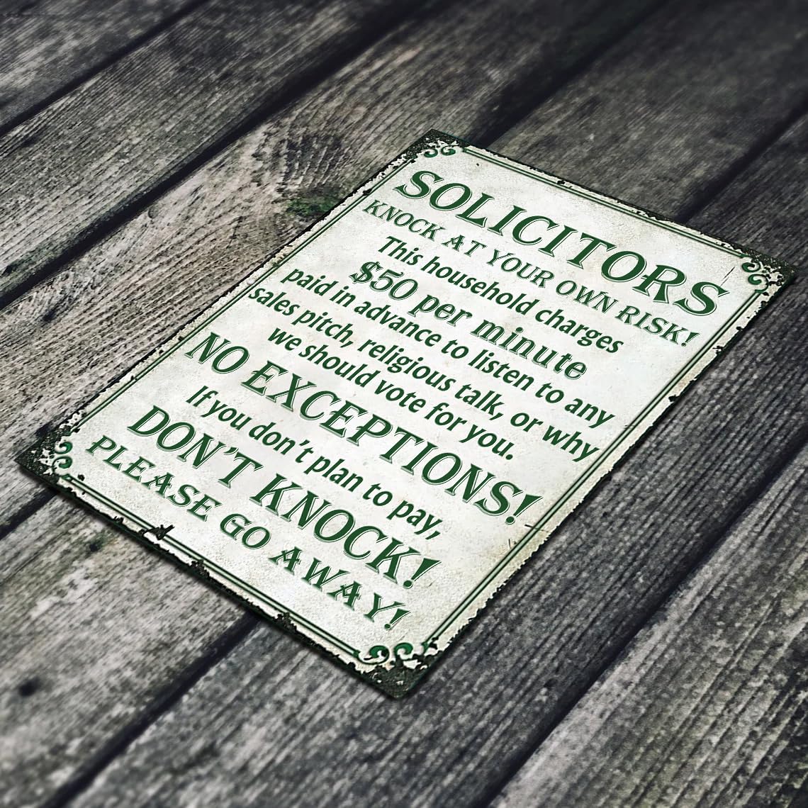 SmartCows weather-resistant metal sign stays vibrant through sun and rain at your entrance.