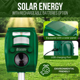 Smartify Creations animal deterrent with LED lights deters cats and dogs safely