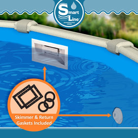 Smartline 25-gauge vinyl liner with UV protection for round pools.