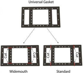 Smartline wall-skimmer gasket close-up highlighting secure seal