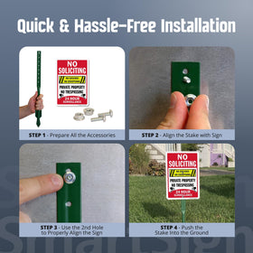 SmartSign 10x7 inch sign on lawn stake offers clear visibility.