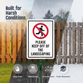 SmartSign 18 inch stake anchors the sign firmly into the ground