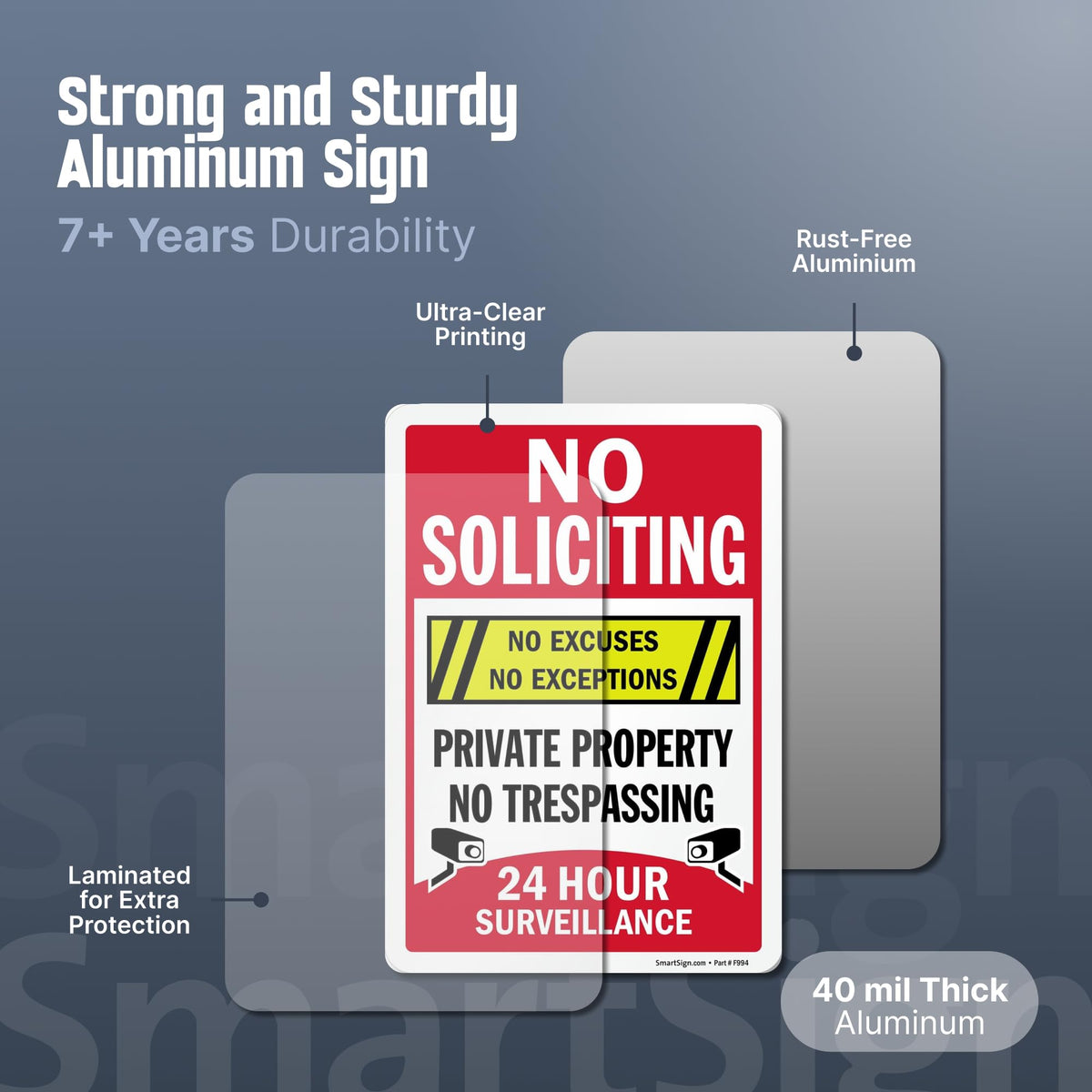 SmartSign 24-7 yard display helps keep property boundaries visible for guests.
