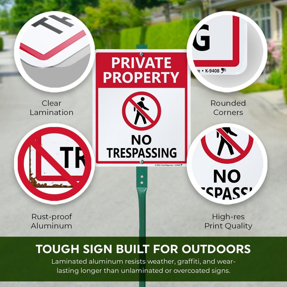SmartSign 3-foot stake included for secure outdoor installation
