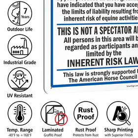 SmartSign 14x10 sign ships sturdy and rustproof for long outdoor displays.
