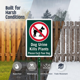 SmartSign 18-inch enamel-coated stake supports durable yard signage.