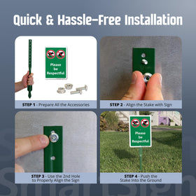 SmartSign sturdy stake and sign kit keep messaging visible year-round.