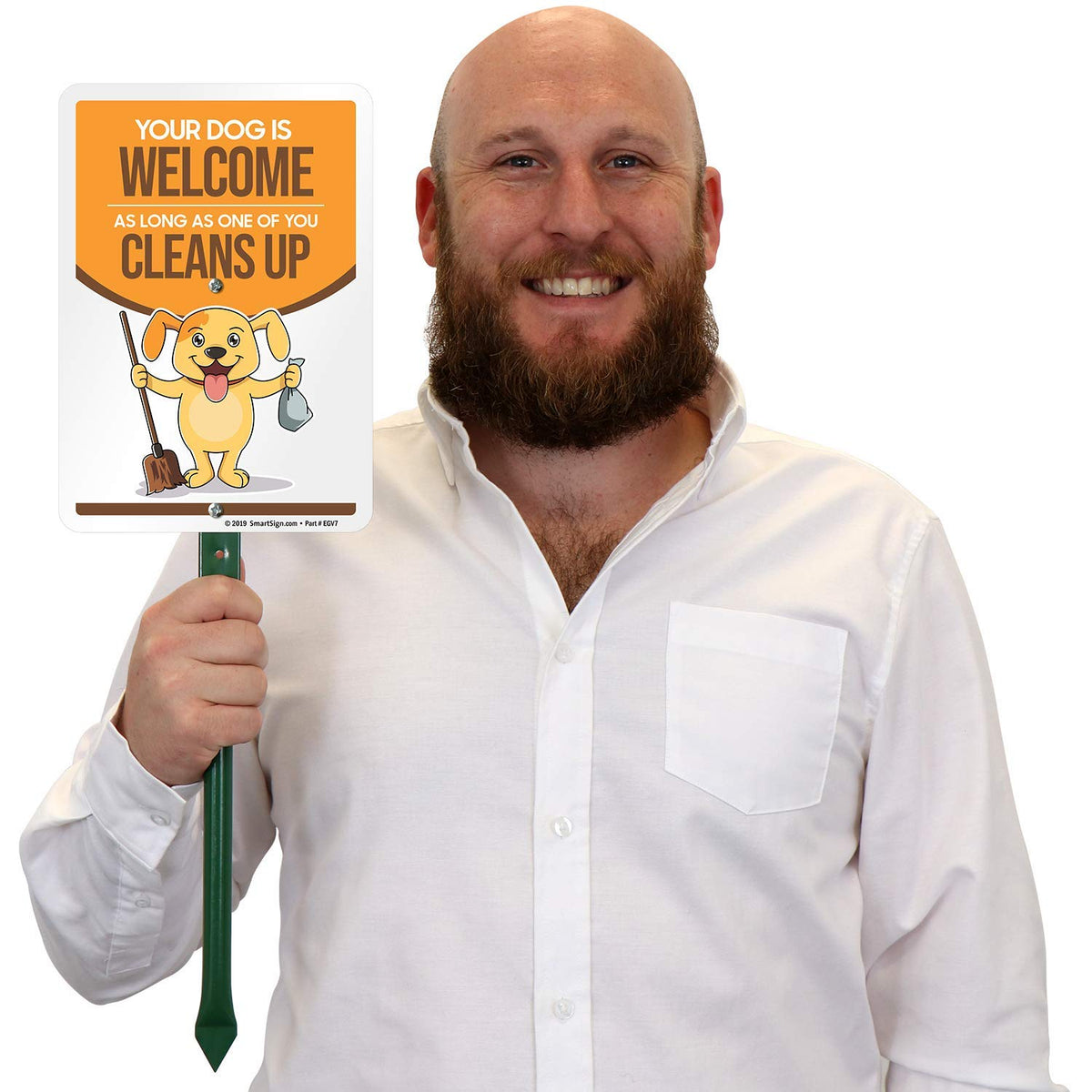 SmartSign laminated surface cleanable and graffiti-resistant.