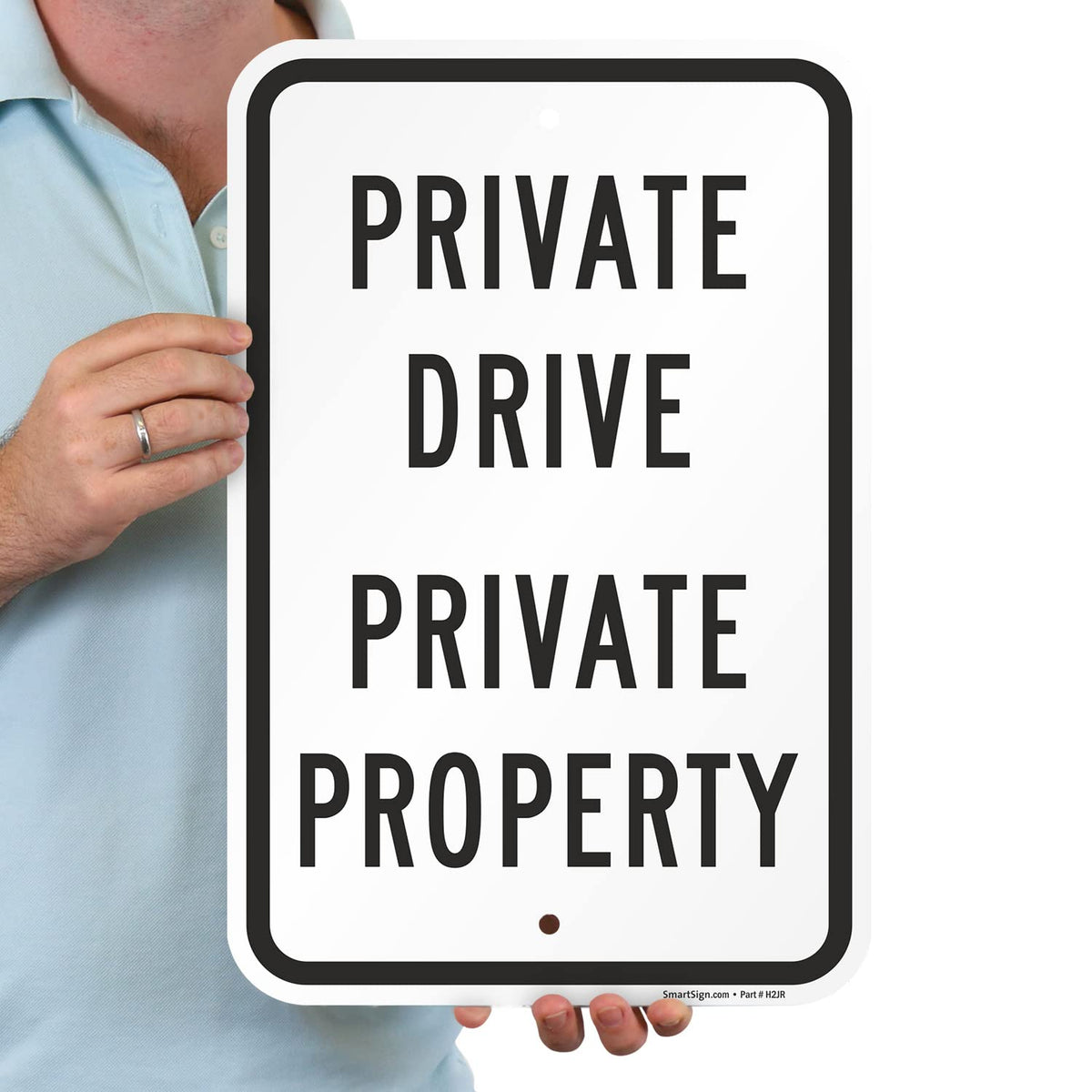 SmartSign Private Drive sign made in the USA for reliable quality.
