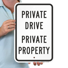 SmartSign Private Drive sign made in the USA for reliable quality.