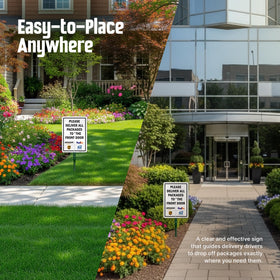 SmartSign package-delivery kit includes sign and hardware for quick setup.