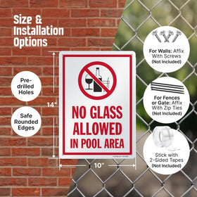 SmartSign corner holes detail demonstrates simple four-point mounting options for secure installation.