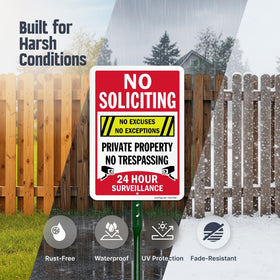 SmartSign private property no trespassing sign clearly marks property lines for visitors.