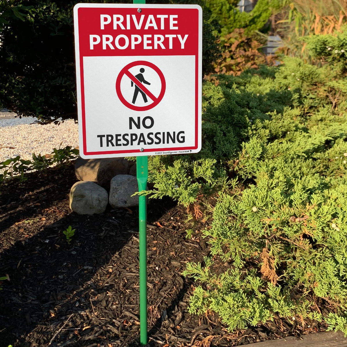SmartSign private-property yard sign enhances property privacy