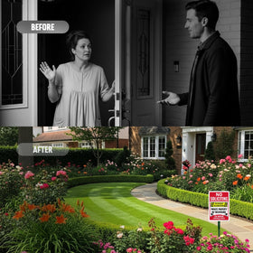 SmartSign yard sign kit with 21-inch stake enables quick installation.