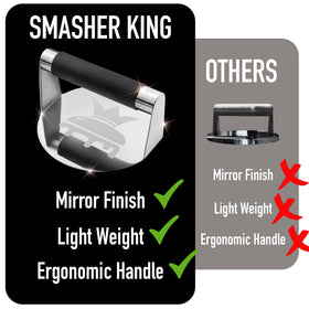Smasher King griddle press acts as a cooking weight on grills and griddles