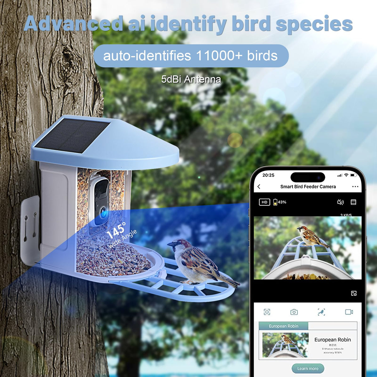 SMBDFOD infrared night vision camera captures night birds clearly