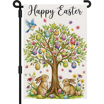 SMBLCE Happy Easter flag double sided for bright outdoor display on porches