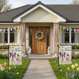 SMBLCE He Is Risen flag suitable for patios, porches, and decks