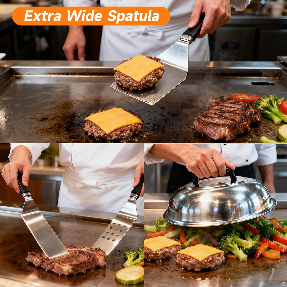 SmeltGrid cast-iron burger press captures precise sear