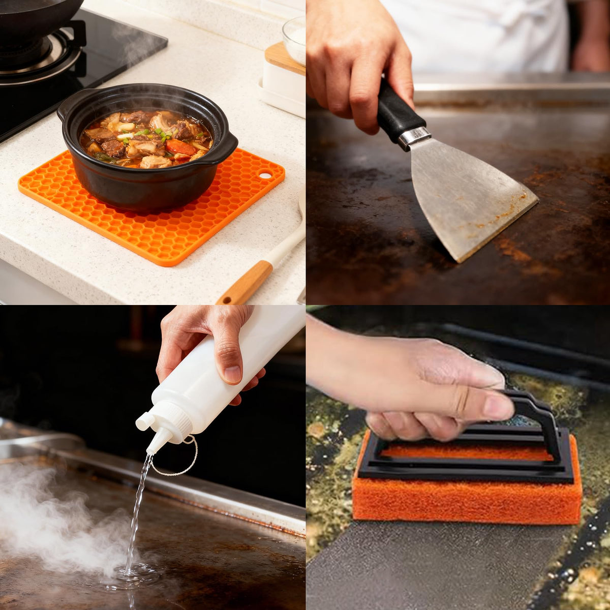 SmeltGrid stainless steel spatula set for fast flipping