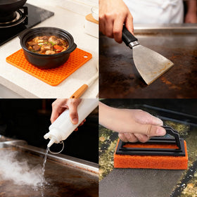SmeltGrid stainless steel spatula set for fast flipping