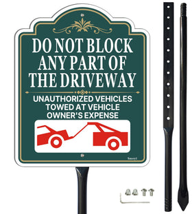 Smeryl driveway sign with 12x10 panel for clear visibility
