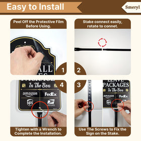 Smeryl rust-free aluminum sign withstands outdoor conditions for long-lasting visibility.