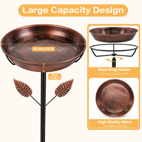 SMFANLIN bird feeder and bath combo enhances yard appeal.