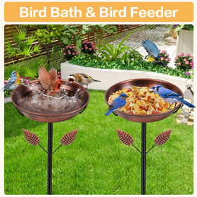 SMFANLIN heavy-duty metal bowl sized 11.7 inches for perches.