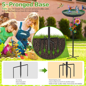 SMFANLIN sturdy metal stakes resist bending for long outdoor use.