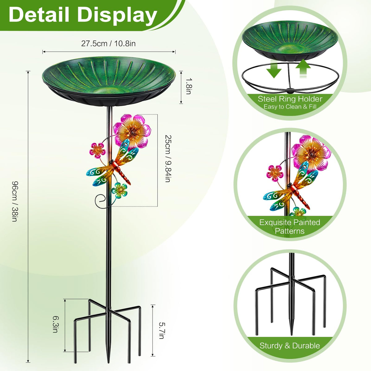 SMFANLIN five-pronged base ensures stable standing in wind.