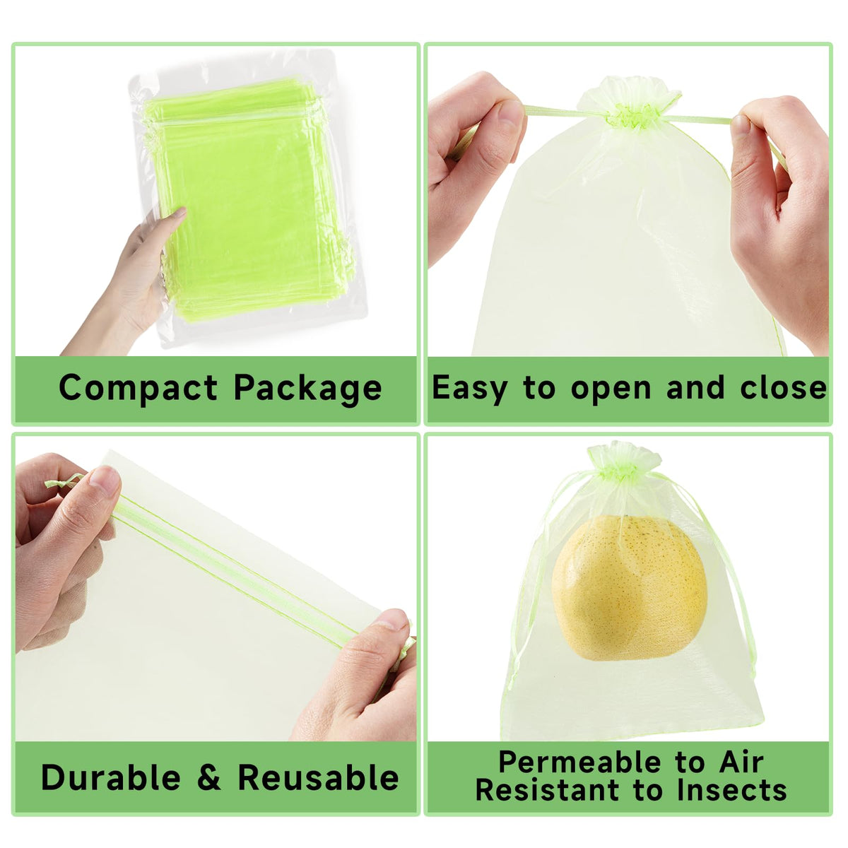 SmileLucky bags protect berries and citrus, with multiple sizes for various fruits.