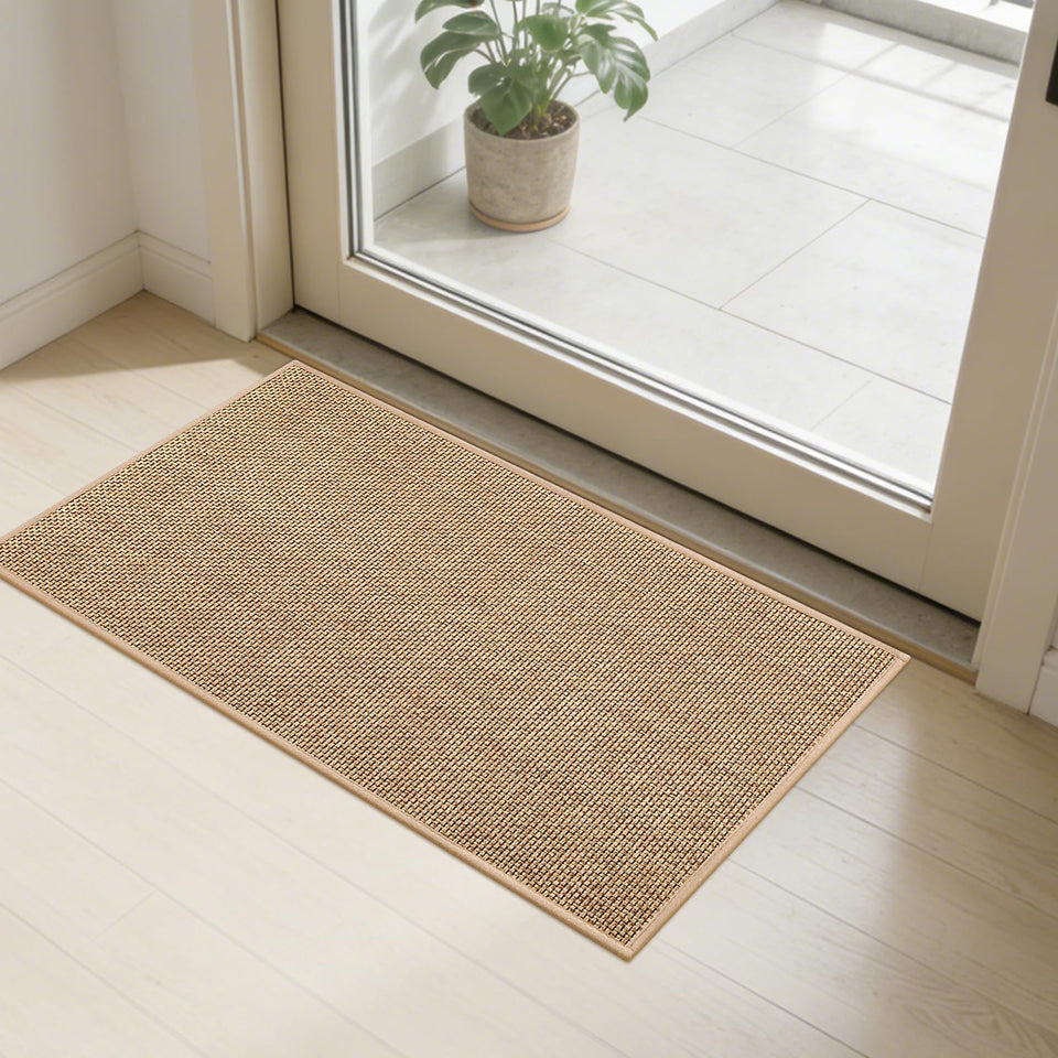SMILOOL front door mat indoor entrance, front view, entryway sized for easy cleaning