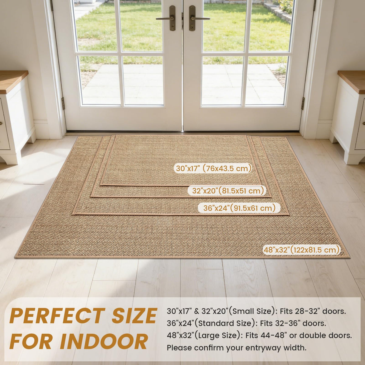 SMILOOL mat back texture and rubber base for non-slip moisture protection