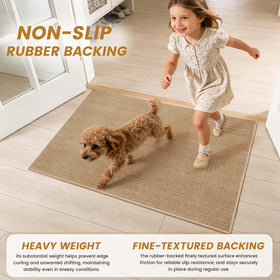 SMILOOL mat fits neatly under doors, preventing snagging