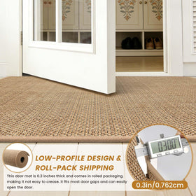 SMILOOL ultra-thin mat 0.3-inch profile fits under most doors