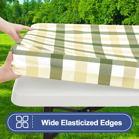 Smiry bench covers with elastic edge providing secure fit on benches