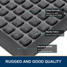 Smiry dirt and moisture capture with deep grooves for rain and mud days.
